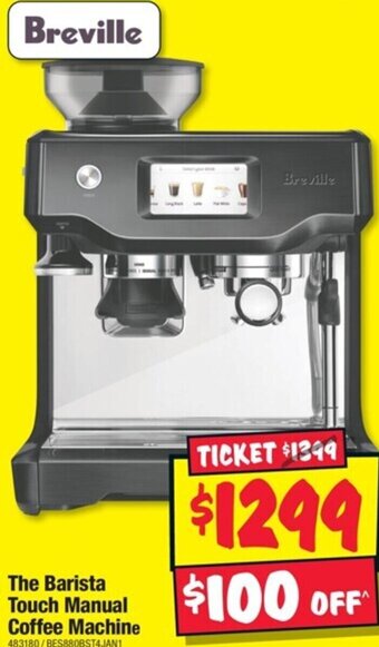 JB Hi-Fi Breville The Barista Touch Manual Coffee Machine offer