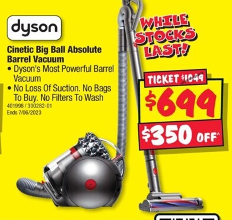dyson Big Ball Absolute Barrel Vacuum offer at JB HiFi
