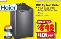 JB Hi-Fi Haier 10KG Top Load Washer offer