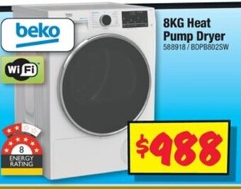 JB Hi-Fi beko 8KG Heat Pump Dryer offer