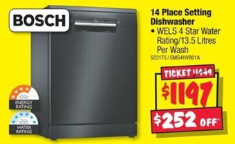 BOSCH 14 Place Setting Dishwasher