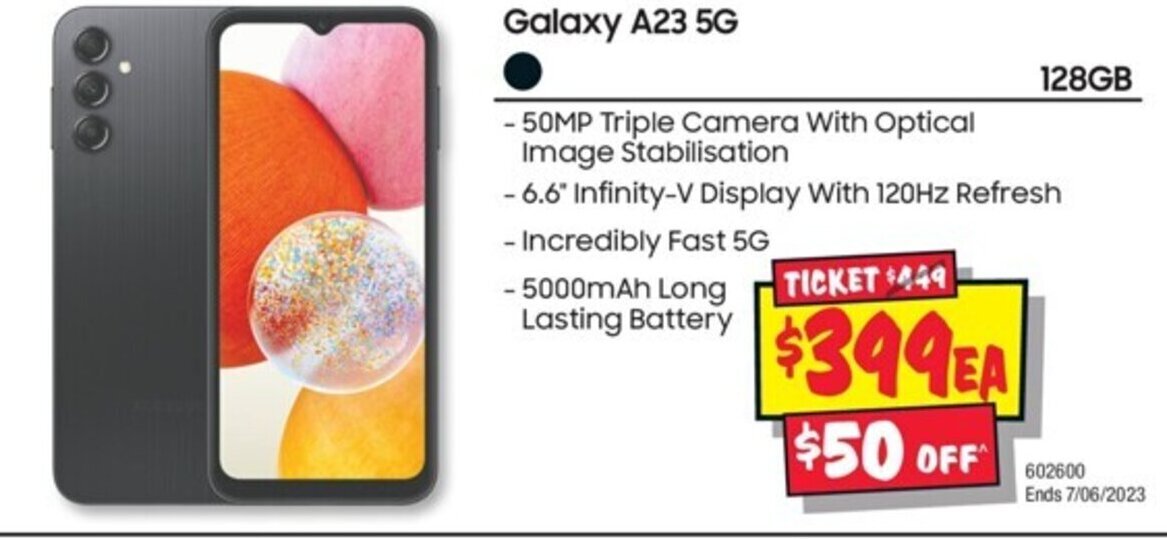 Samsung Galaxy A23 5G offer at JB HiFi