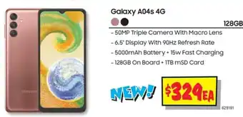 JB Hi-Fi Samsung Galaxy A04s 4G offer