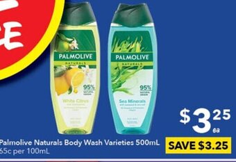 Palmolive Naturals Body Wash Varieties 500mL