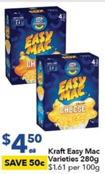 Ritchies Kraft Easy Mac Varieties 280g offer