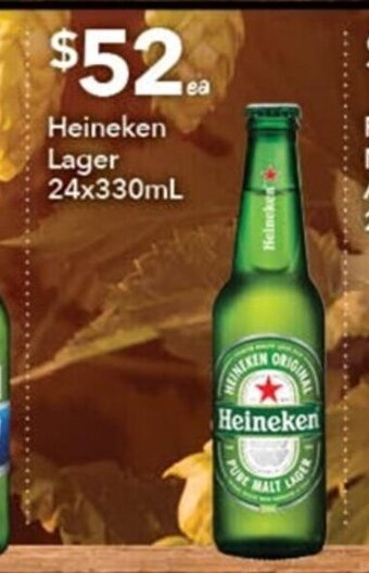 Ritchies Heineken Lager 24x330mL offer