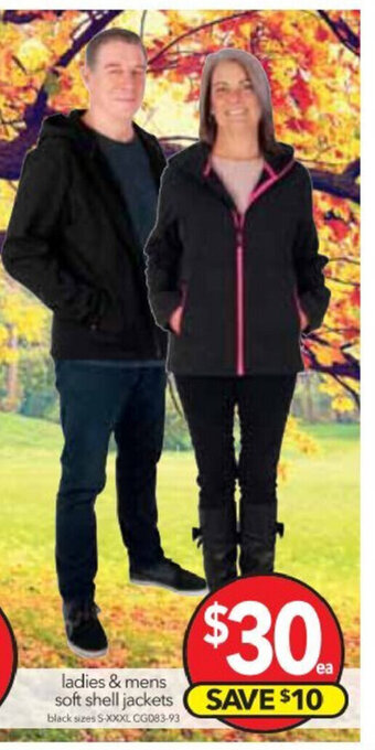 Cheap as Chips Ladies & Mens Soft Shell Jackets black Sizes S-XXXL - CG083-93 offer