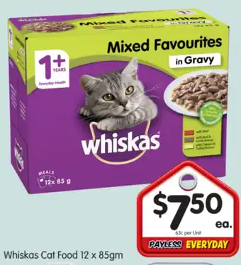 Whiskas Cat Food 12x85gm