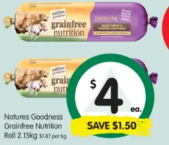 Natures Goodness Grainfree Natrition Roll 2.15kg