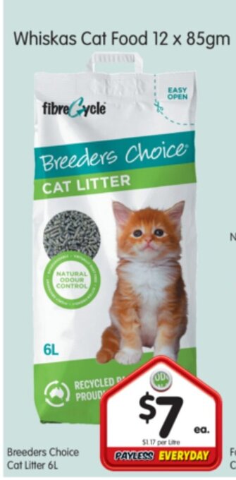 Spar Breeders Choice Cat Litter 6L offer