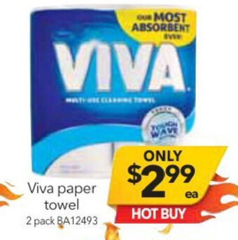 Cheap as Chips Viva Paper Towel 2 Pack offer