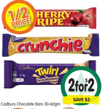 Spar Cadbury Chocolate Bars 30-60gm offer