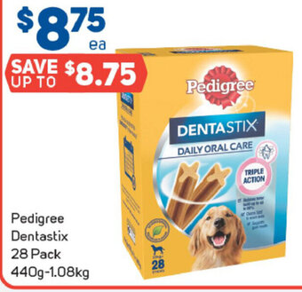 Foodland Pedigree Dentastix 28 Pack 440g-1.08kg offer