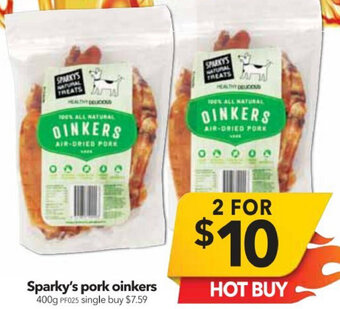 Cheap as Chips Sparky's Pork Oinkers 400g offer
