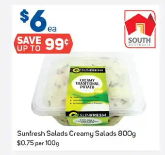 Foodland Sunfresh Salads Creamy Salads 800g offer