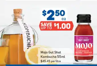 Foodland Mojo Gut Shot Kombucha 55ml offer