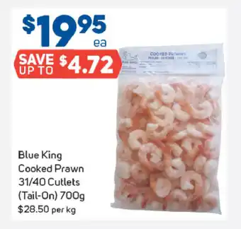 Foodland Blue King Cooked Prawn 31/40 Cutlets (Tail-On) 700g offer