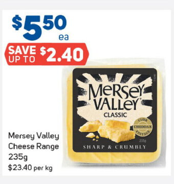 Foodland Mersey Valley Cheese Range 235g offer