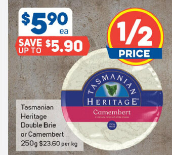 Foodland Tasmanian Heritage Double Brie or Camembert 250g offer