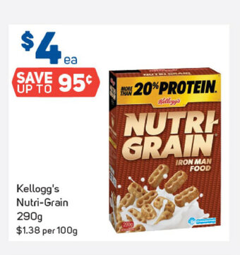 Foodland Kellogg's Nutri-Grain 290g offer
