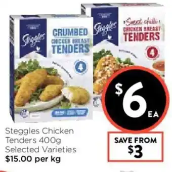 Foodworks Steggles CHicken Tender 400g offer
