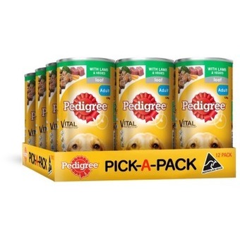 BIG W Pedigree 12-pack dog food can varieties 1.2kg offer
