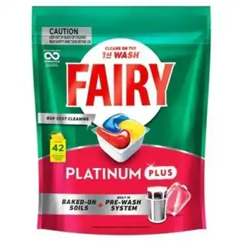 BIG W Fairy 42-pack platinum plus dishwasher tablets offer