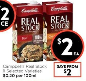 Foodworks Campbell's Real Stock 1L offer