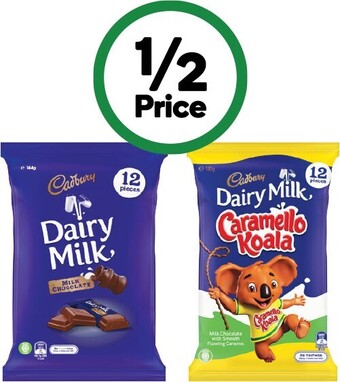 Woolworths Cadbury sharepacks 144-180g offer