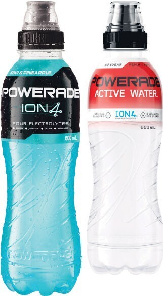 Woolworths Powerade sports, zero sugar drink or powerade active water 600ml offer