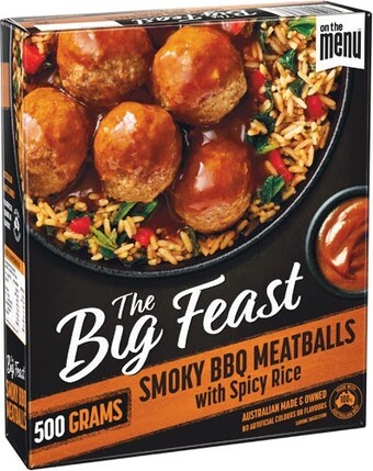 Woolworths On the menu big feast meals 480-500g – from the freezer offer