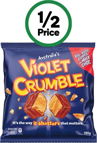 Woolworths Violet crumble bites 130-180g offer
