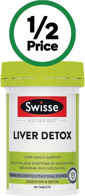 Woolworths Swisse ultiboost liver detox tablets pk 60~ offer