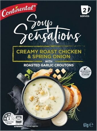 Woolworths Continental sensations soup 40-70g pk 2 offer