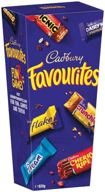 Woolworths Cadbury favourites 820g offer