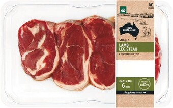 Woolworths Australian lamb leg steak 540g offer