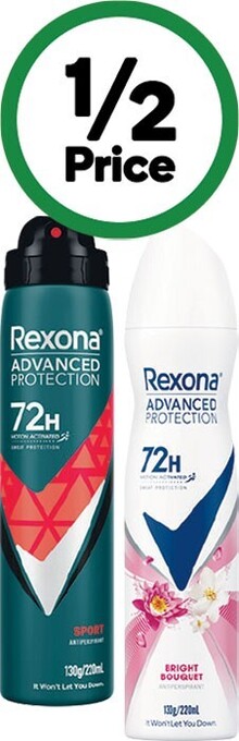 Woolworths Rexona advanced deodorant 220ml offer