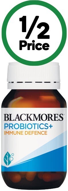 Woolworths Blackmores probiotics+ immune defence capsules pk 30~ offer