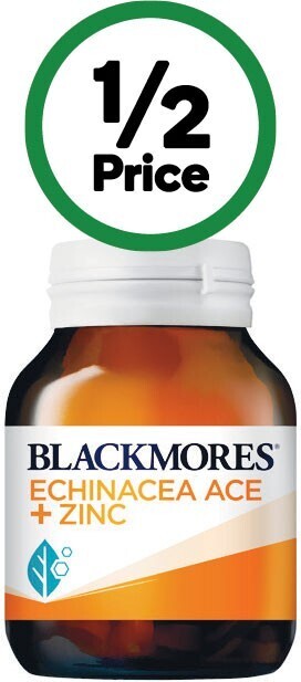 Woolworths Blackmores echinacea ace + zinc tablets pk 60~ offer