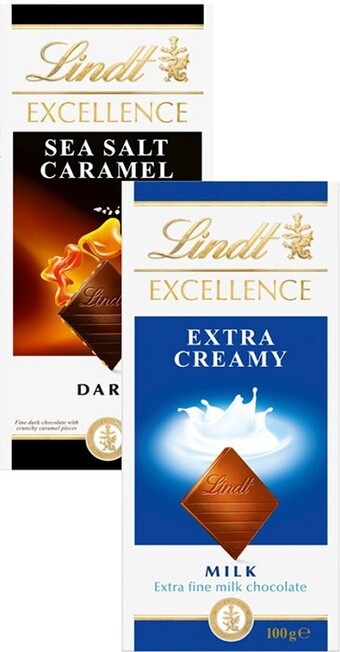 BIG W Lindt excellence blocks 100g offer