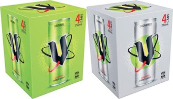 Coles V energy drink 4x250ml offer
