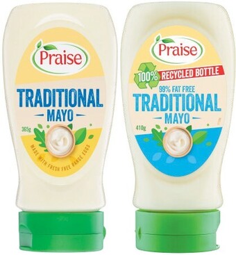 Coles Praise squeeze mayonnaise 365g-410g offer