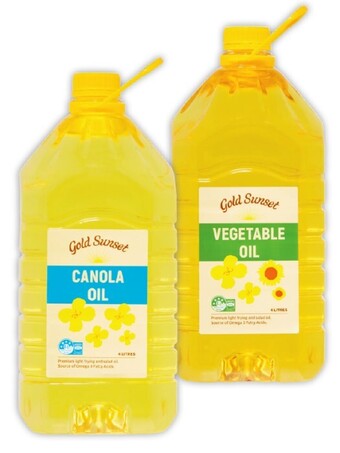 Coles Gold sunset canola or vegetable oil 4 litre offer