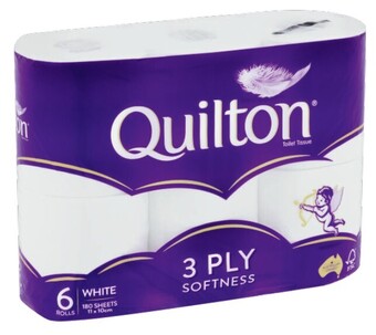 Coles Quilton toilet tissue 3 ply 6 pack offer