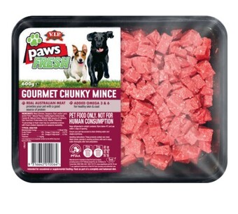 Coles V.i.p. paws dog food 600g offer