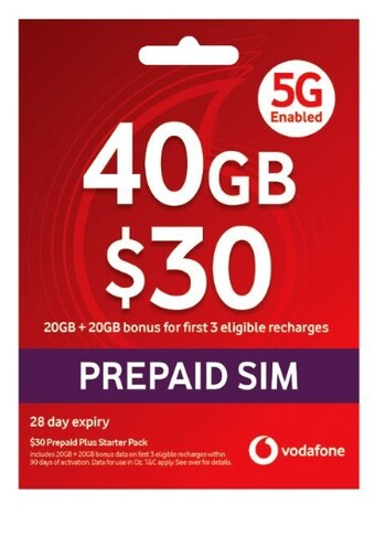 Coles Vodafone $30 prepaid plus starter pack offer