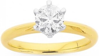 Prouds 18ct gold diamond solitaire ring^ offer