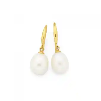Prouds 9ct gold cultured fresh water pearl earrings offer
