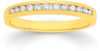Prouds 9ct gold diamond channel set band offer
