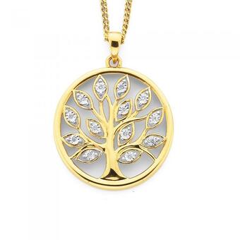 Prouds 9ct gold diamond tree of life pendant offer